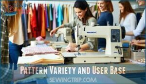 pattern variety and user base
