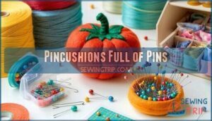 pincushions full of pins