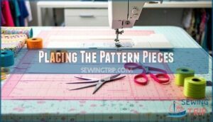 placing the pattern pieces