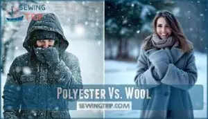polyester vs. wool polyester vs. wool