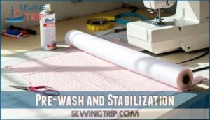 pre-wash and stabilization