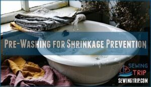 pre-washing for shrinkage prevention