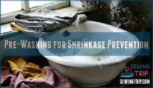 pre-washing for shrinkage prevention