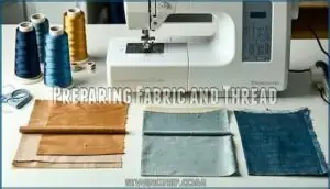 preparing fabric and thread