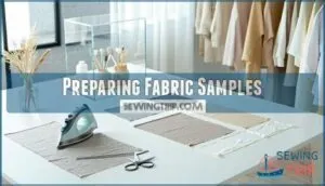 preparing fabric samples