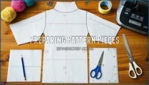 preparing pattern pieces