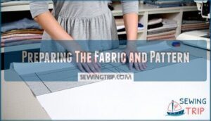 preparing the fabric and pattern