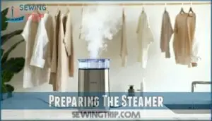 preparing the steamer