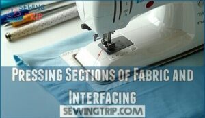 pressing sections of fabric and interfacing