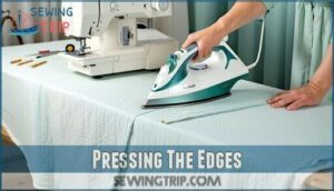 pressing the edges