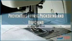 preventing fabric puckering and bunching