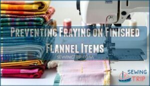 preventing fraying on finished flannel items