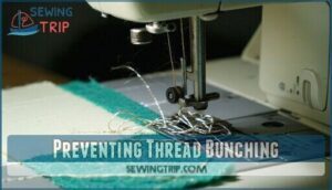 preventing thread bunching