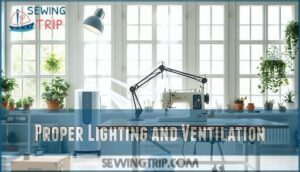 proper lighting and ventilation
