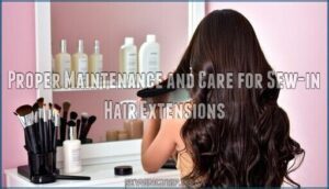 proper maintenance and care for sew-in hair extensions