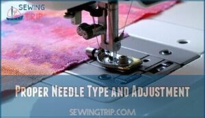 proper needle type and adjustment