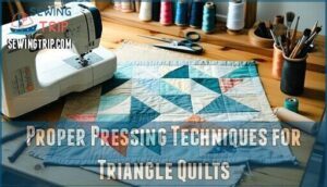 proper pressing techniques for triangle quilts