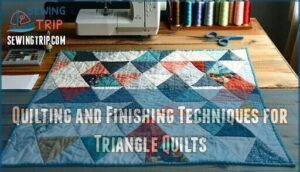 quilting and finishing techniques for triangle quilts