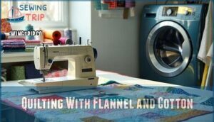 quilting with flannel and cotton