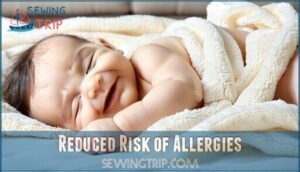 reduced risk of allergies