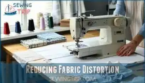 reducing fabric distortion