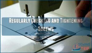 regularly checking and tightening screws