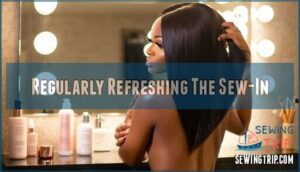 regularly refreshing the sew-in
