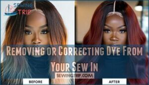 removing or correcting dye from your sew in