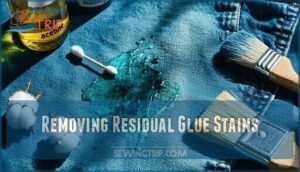 removing residual glue stains