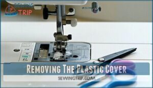removing the plastic cover