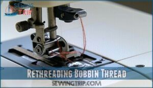 rethreading bobbin thread