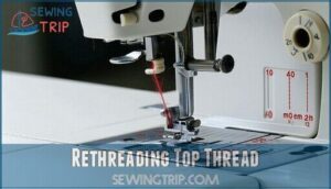rethreading top thread