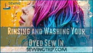 rinsing and washing your dyed sew in