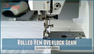 rolled hem overlock seam