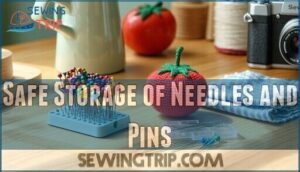 safe storage of needles and pins