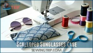 scalloped sunglasses case