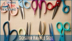 scissor handle size