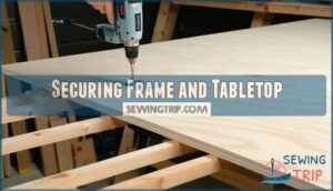 securing frame and tabletop