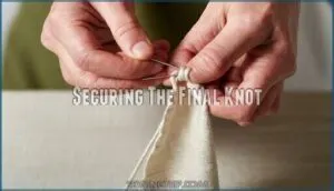 securing the final knot