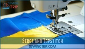 serge and topstitch
