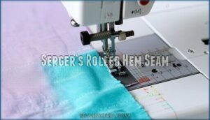 serger’s rolled hem seam