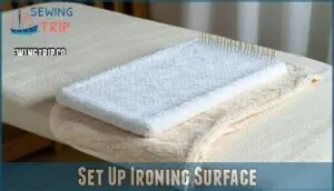 set up ironing surface set up ironing surface