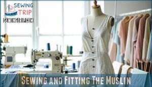 sewing and fitting the muslin