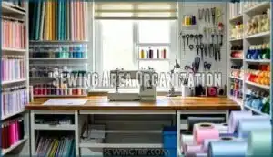 sewing area organization