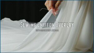 sewing chiffon overlay