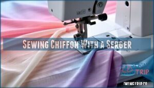 sewing chiffon with a serger