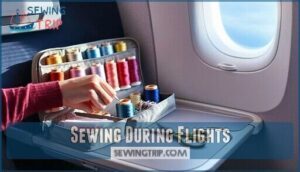 sewing during flights