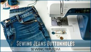 sewing jeans buttonholes