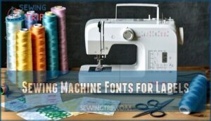 sewing machine fonts for labels