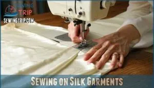 sewing on silk garments